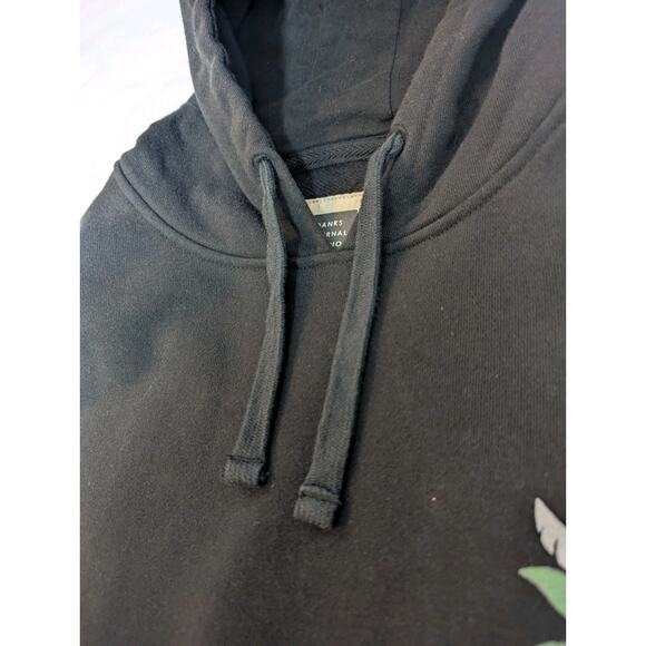 Banks Journal Studio Nadia Hernandez Palm Art Pullover Hoodie Organic Black Sz S - Picture 5 of 8